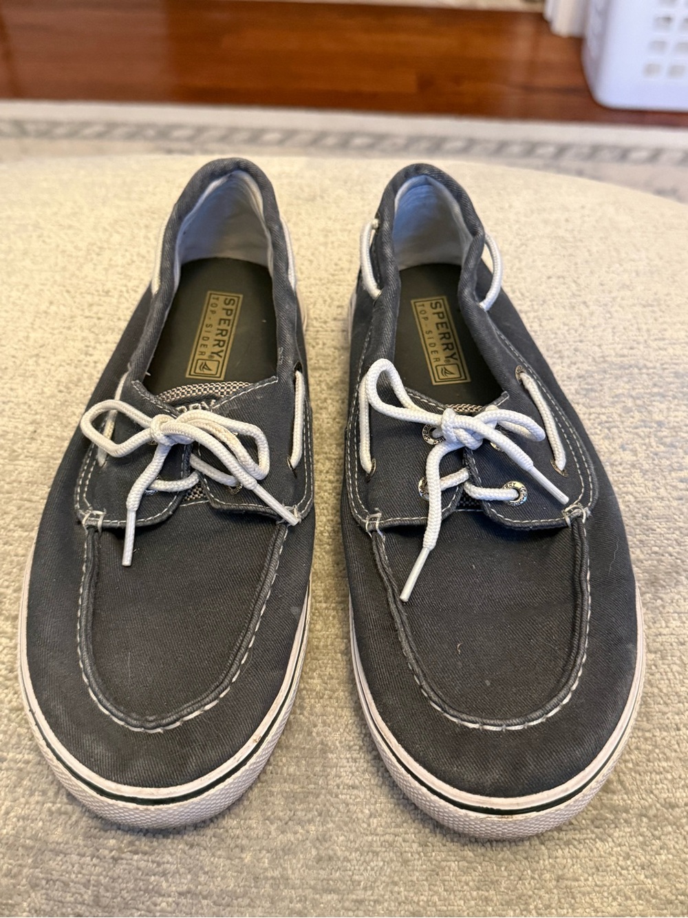 Sperry Top-Sider Bahama Canvas Boat Shoes Navy Blue Boys/Men’s Size 5.5
